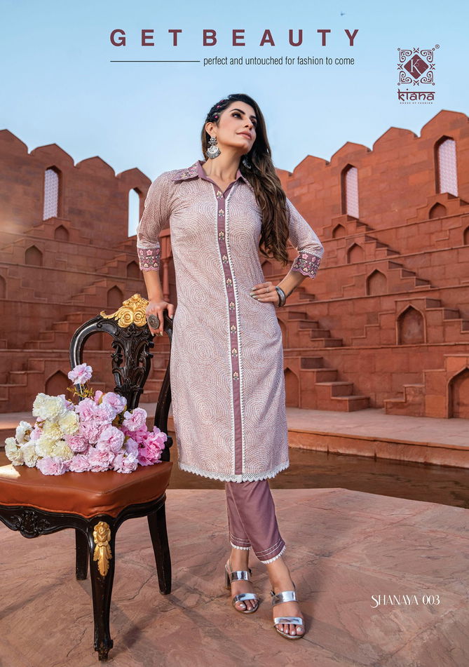 Shanaya By Kiana 001-005 Kurti With Bottom Catalog